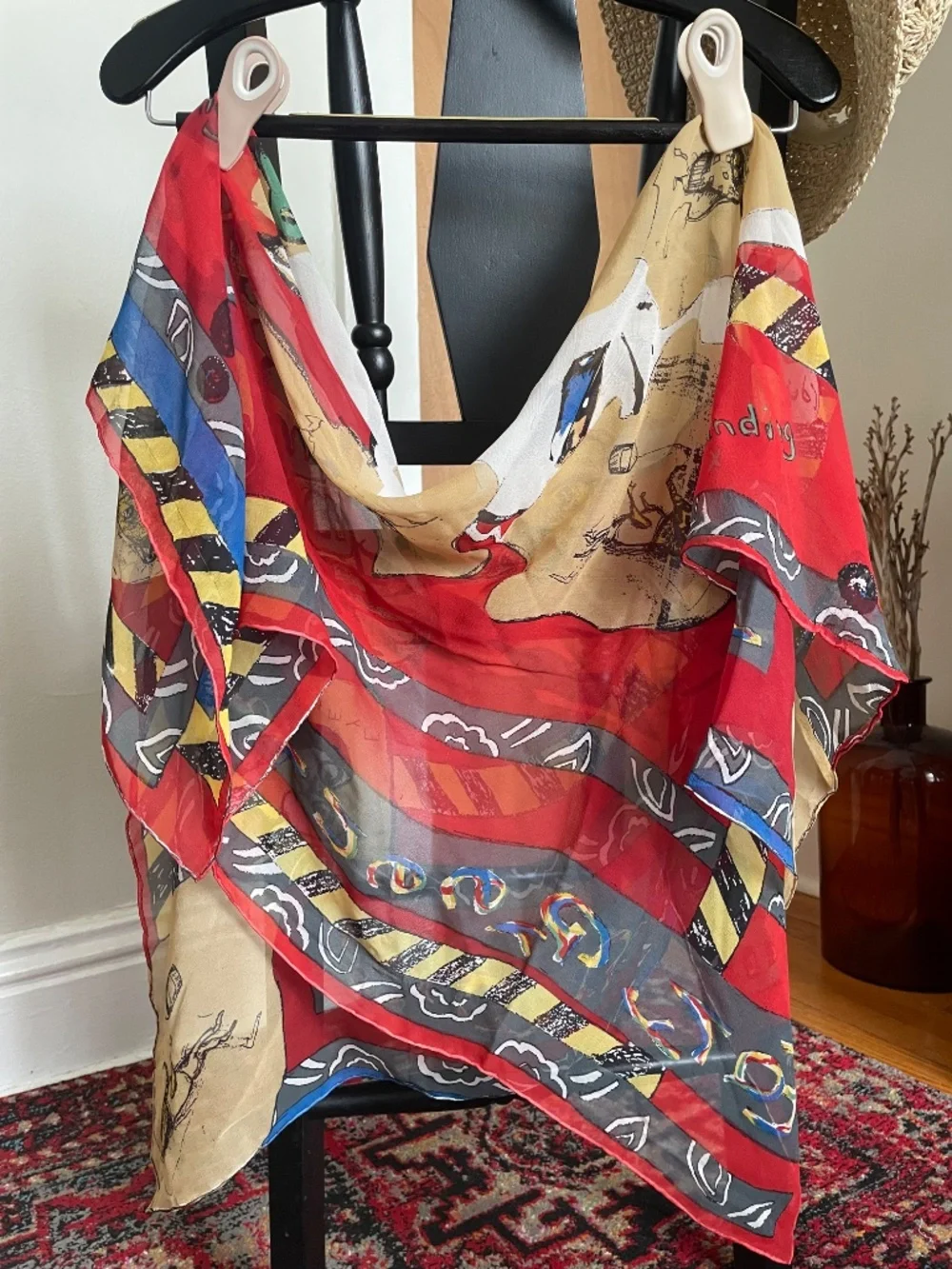 Silk Scarf Mary Green 1997 - Picture 2 of 3
